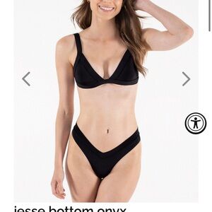 Black Bikini Bottoms - Full bottom coverage